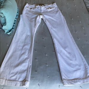 ALLEN B RHINESTONE OFF WHITE BOOTCUT JEANS(27)